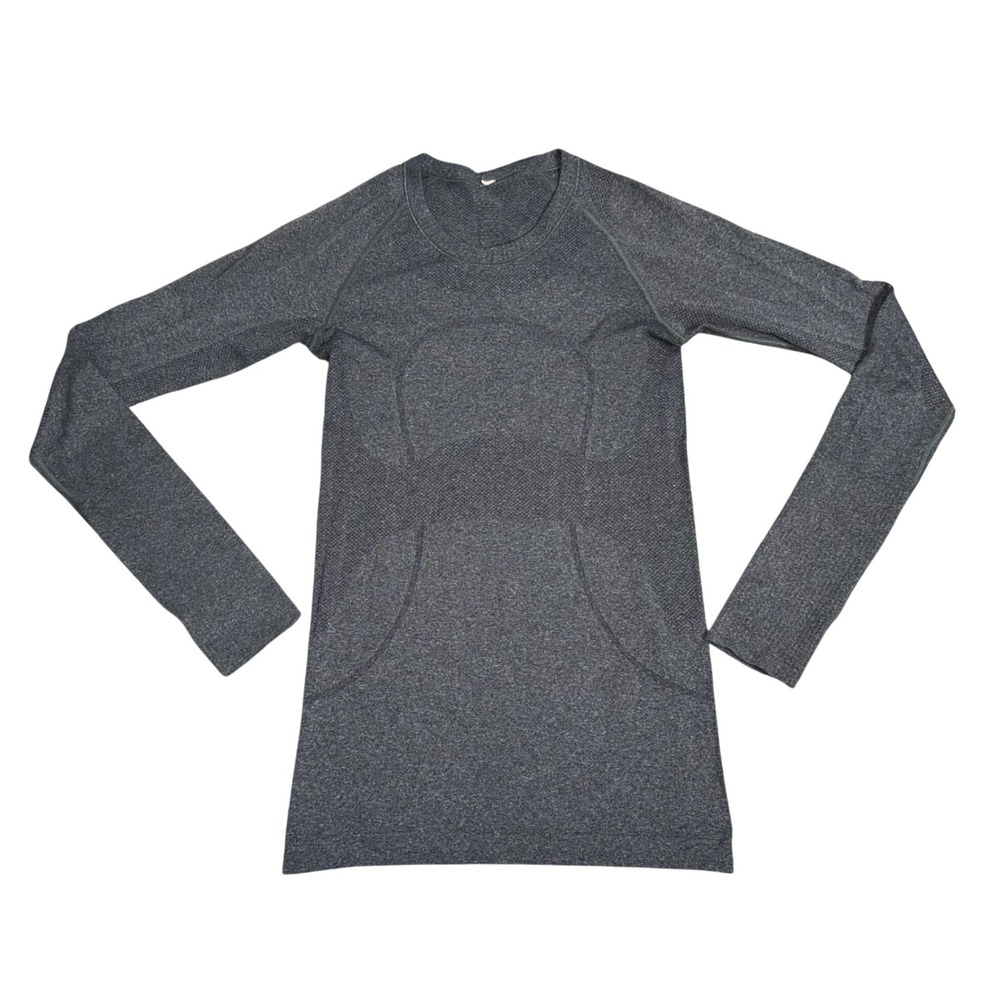 Lululemon Swiftly Tech Long Sleeve Women 4 Grey Excellent Seamless Thumbholes